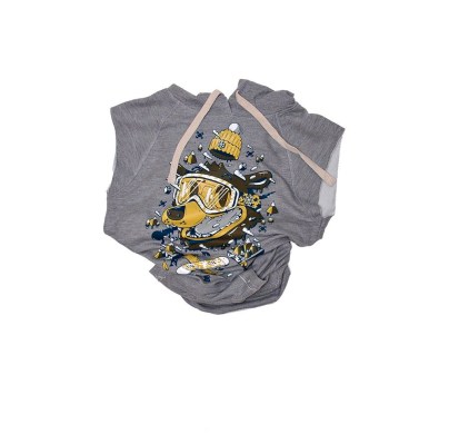 Ice Bear Yellow Oversized Sleeveless Hoodie